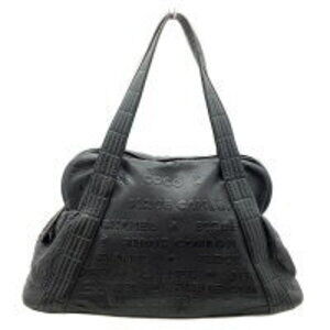 Chanel Unlimited Boston Bag Shoulder Leather Black